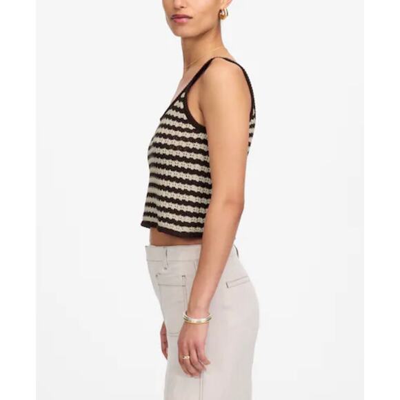 MADEWELL NWT Striped 100% Cotton Sweater Tank Size Medium - Picture 4 of 7